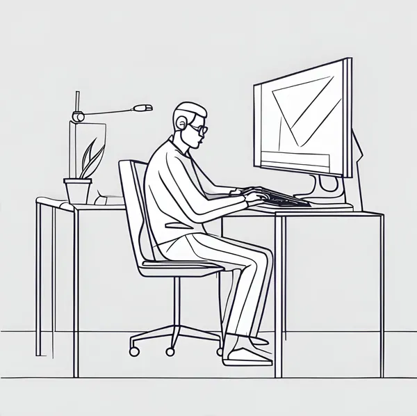 Person working on computer